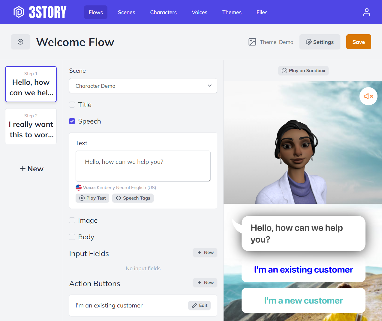 3STORY Flow Builder - Visual step-by-step editor